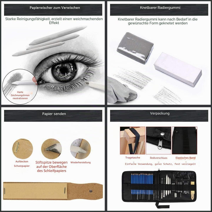 Ulifeme Skizzierstifte Set Bleistifte, Zeichenstifte für Skizzieren und Zeichnen, Zeichnungen Stifte