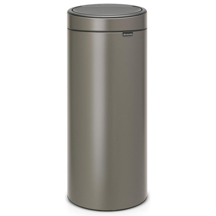 Brabantia 115363 Touch Bin New mit herausnehmbaren Kunststoffeinsatz, 30 L, Edelstahl, platinum, 32.
