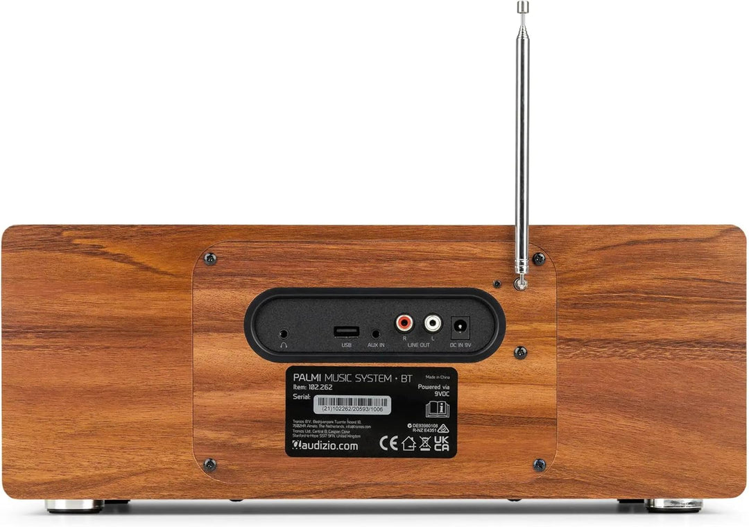 Audizio Palmi - DAB Radio mit CD Player - 60 Watt Stereoanlage mit Bluetooth 5.0, USB &amp; Equalizer, W