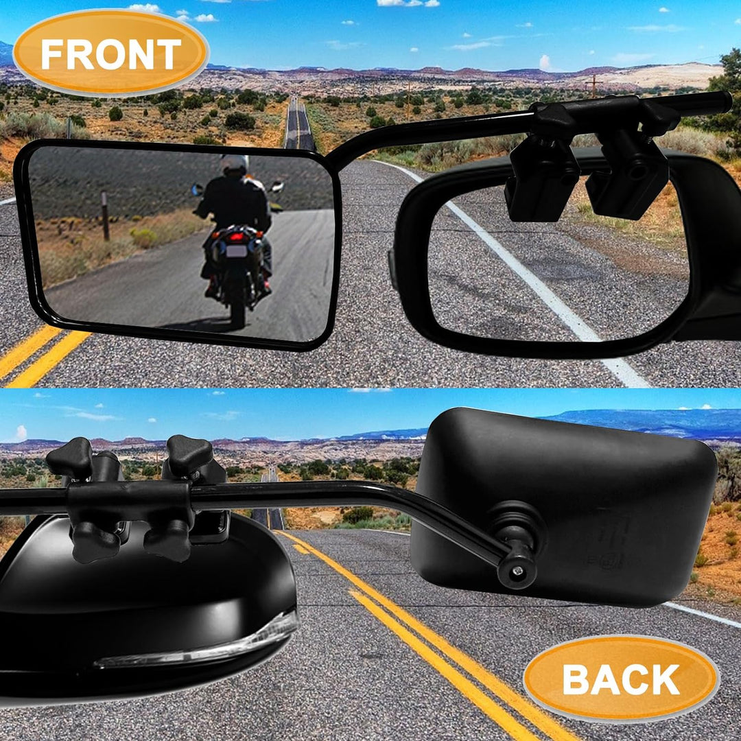 LCAUTFR Wohnwagenspiegel 2 Stück Abschleppspiegel Zusatzspiegel Universal für Auto Wohnmobile Carava