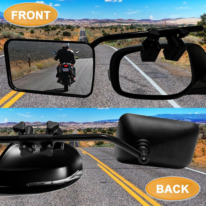 LCAUTFR Wohnwagenspiegel 2 Stück Abschleppspiegel Zusatzspiegel Universal für Auto Wohnmobile Carava