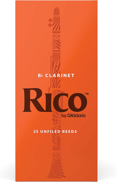 Rico by D'Addario Bb-Klarinettenblätter | Hochpräzise gefertigt | Böhm | Klarinettenblätter 2 Stärke