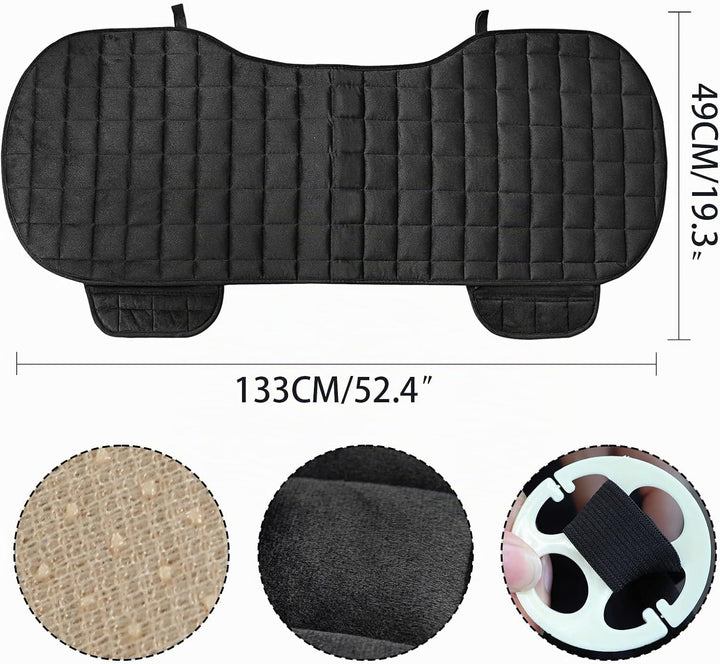 OEMASSIVE Rücksitzkissenbezüge Auto Fahrzeug Sitzschutz,Plüsch Auto Sitzauflage mit Kleine Tasche,ru