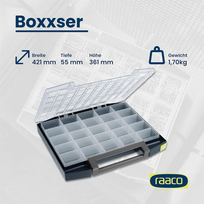 raaco Sortimentskoffer boxxser 55 5 x 10-25 , blau, 134873