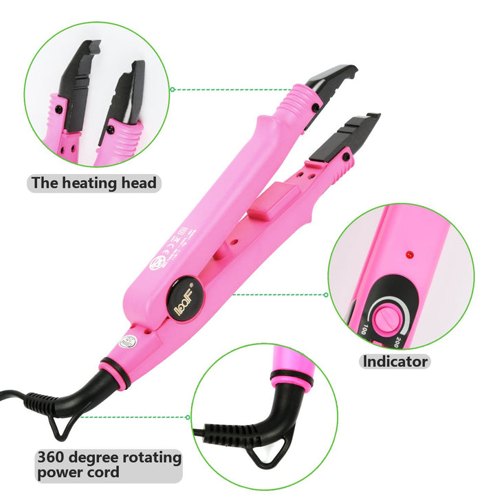 HAUSPROFI Profi Wärmezange Haar Extensions Iron für Haarverlängerung (Rosa), Rosa