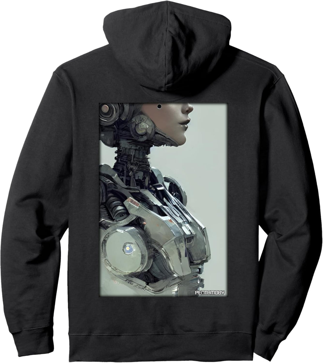 Roboter Mr. Cyborg Zukunft Maschine Pullover Hoodie
