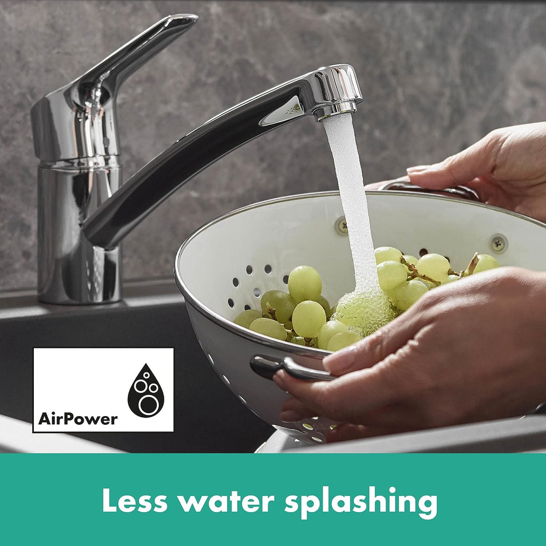 hansgrohe Küchenarmatur MySport, Wasserhahn Küche mit Auslauf Höhe 120 mm, wassersparend, 360° drehb