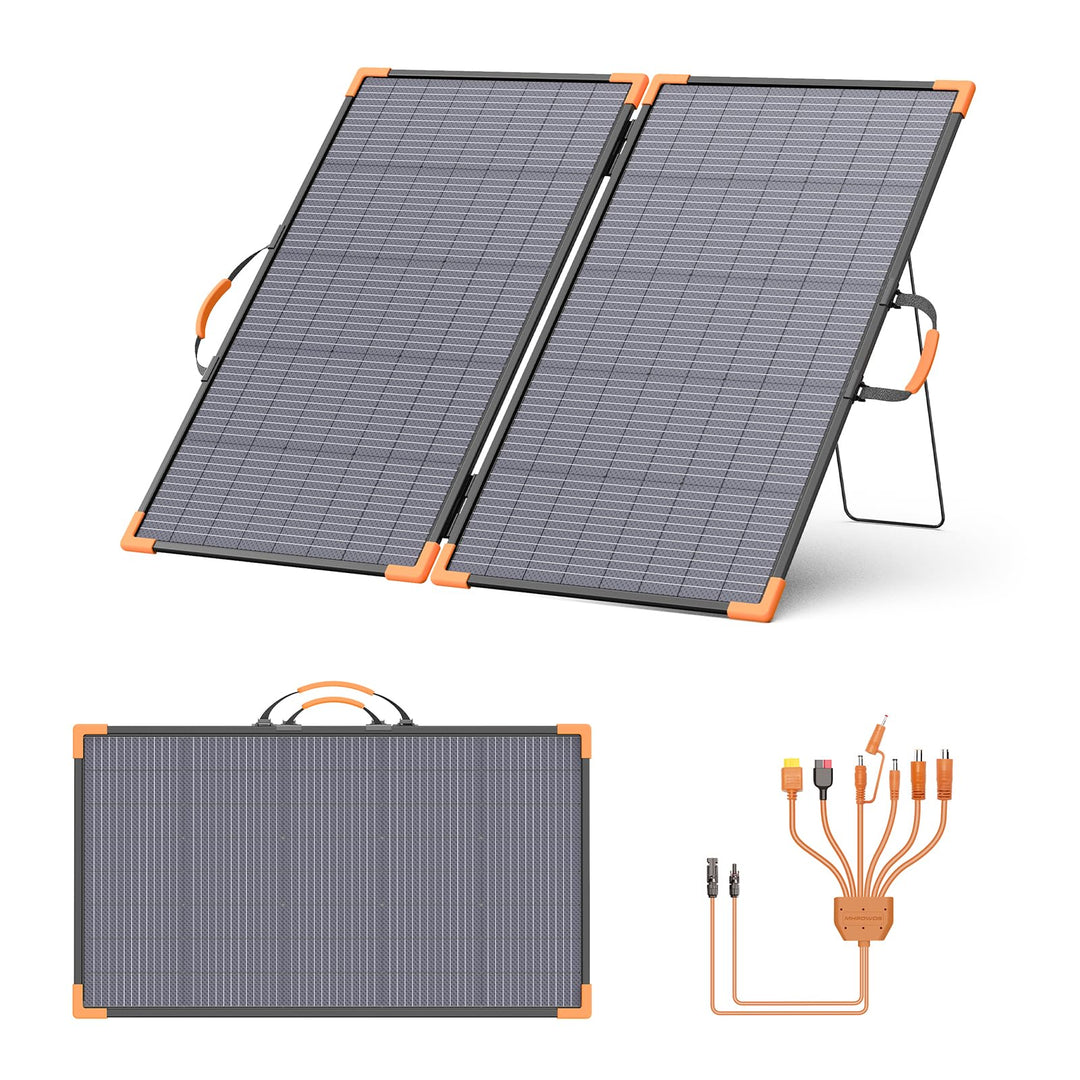 200 Watt Tragbares Solarpanel, 20-V-bifaciales Faltbares Solarladegerät, 23,5% hoher Wirkungsgrad fü