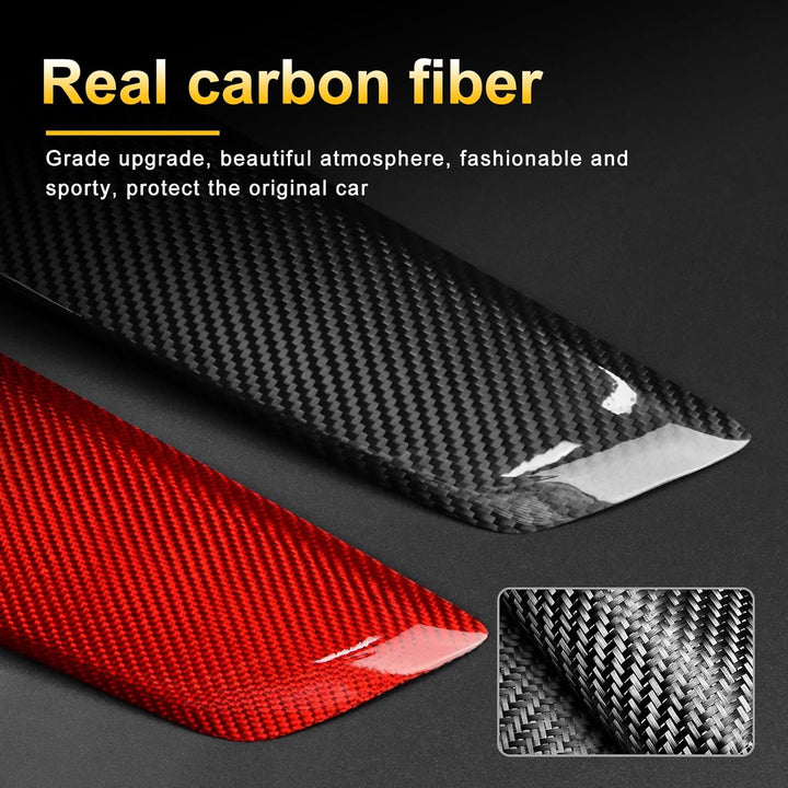 KUNGKIC Hartkohlefaser für BMW Auto Mittelkonsole Co-Pilotin Armaturenbrett Trimmen Abdeckung Aufkle