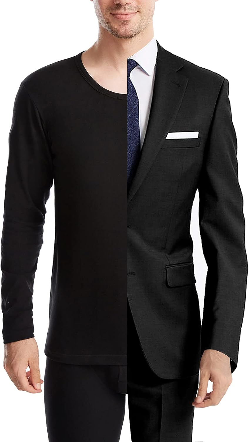 Herren-Thermounterwäsche-Set, lange Unterhose, Thermounterwäsche, Unterhemd und Unterteil, ultraweic
