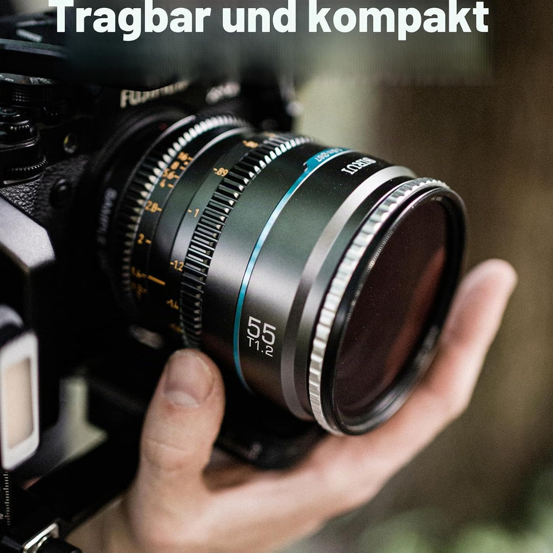 SIRUI Night Walker T1.2 S35 Cine Objektiv-Set, 24 mm, 35 mm, 55 mm, grosse Blende, manueller Fokus (