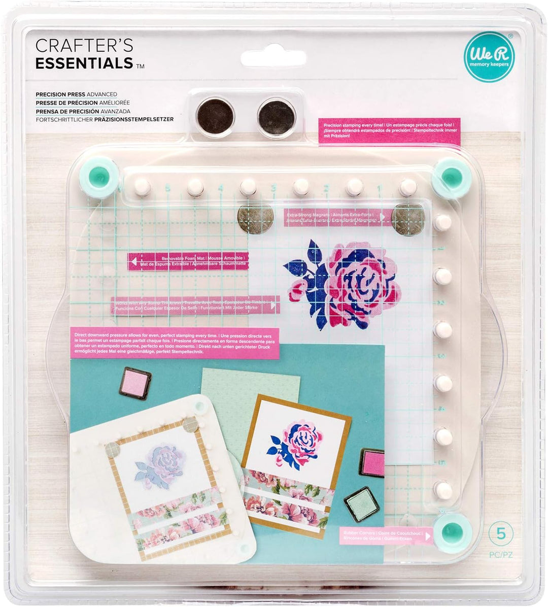 We R Memory Keepers 660265 0633356602651 Stempelwerkzeug, präzise Presse Advanced, multi
