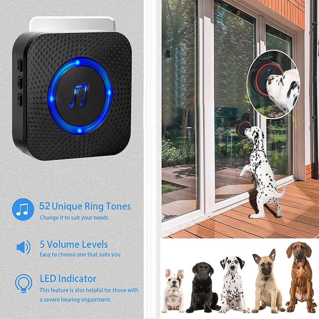 ChunHee Wireless Hundetürklingel für Töpfchentraining/Hundeglocke Smart Buttons/Hunde Buzzer Türklin