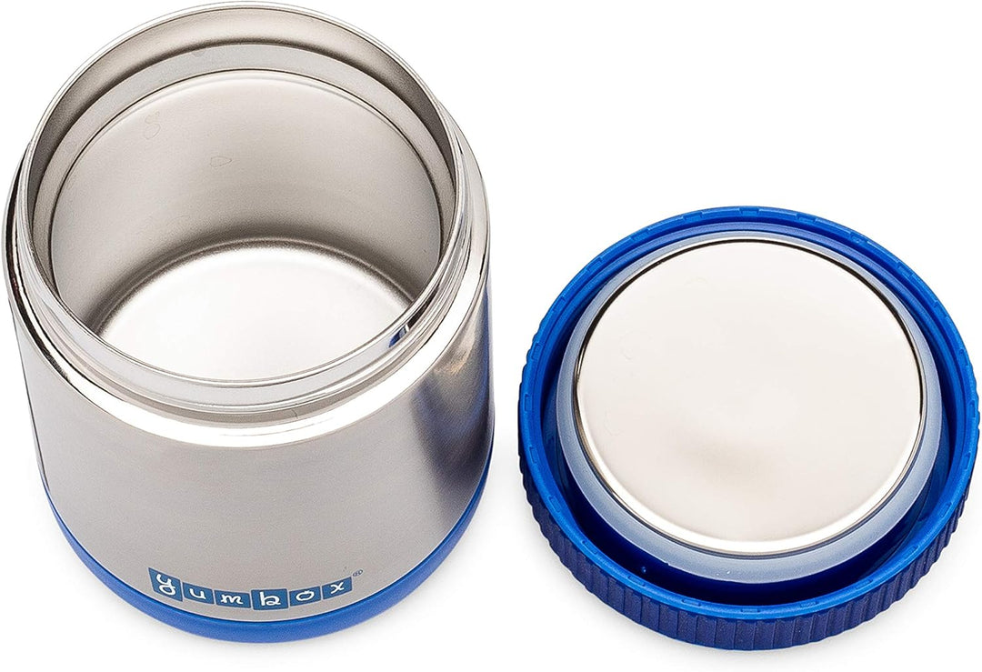Yumbox Zuppa Thermobehälter Set, 420ml inkl. Edelstahl Löffel - für warmes Essen To Go Blau, Blu