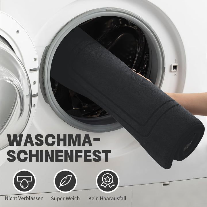 chakme Badezimmerteppich Set 3 Teilig, Weiche Memory-Schaum Badematte und U Förmige wc Vorleger, Bad