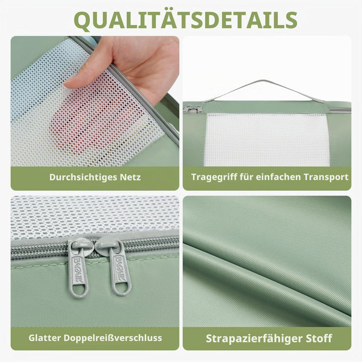 BAGAIL 8er-Set Packwürfel in verschiedenen Grössen Packorganizer für Reisezubehör Handgepäckkoffer –