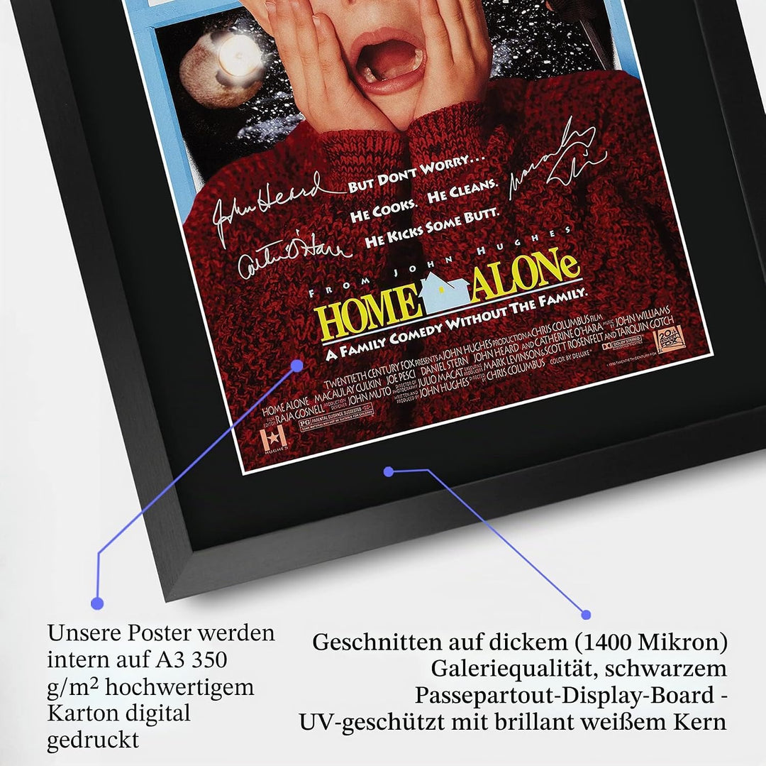 HWC Trading A3 FR Home Alone Macaulay Culkin Geschenke Printed Poster Autogramm Bild für Film-Memora