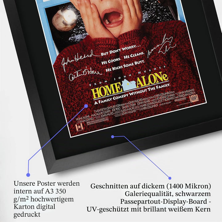 HWC Trading A3 FR Home Alone Macaulay Culkin Geschenke Printed Poster Autogramm Bild für Film-Memora