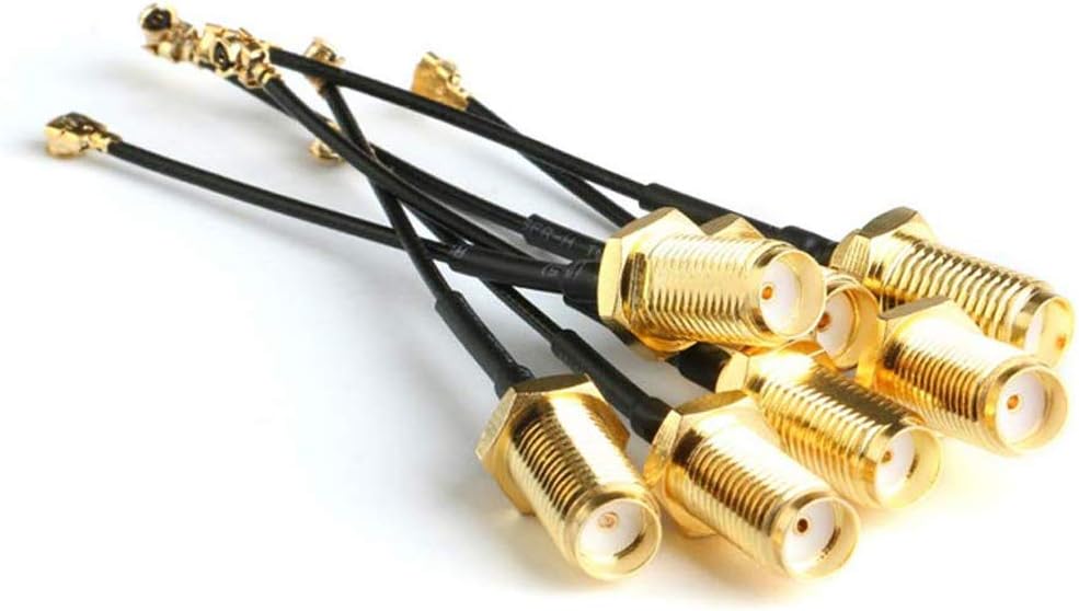 HiLetgo 5 Stück IPX IPEX U.FL to SMA Female Pigtail Antenne WiFi Koaxial Low Loss Kabel 6 Zoll (15 c