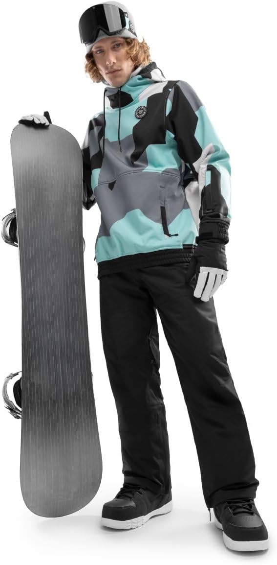 SIROKO W1 Ski- &amp; Snowboardjacke Herren Wasserdicht Wärmeschutz Fronttasche Wintersport XXS Türkis/Gr