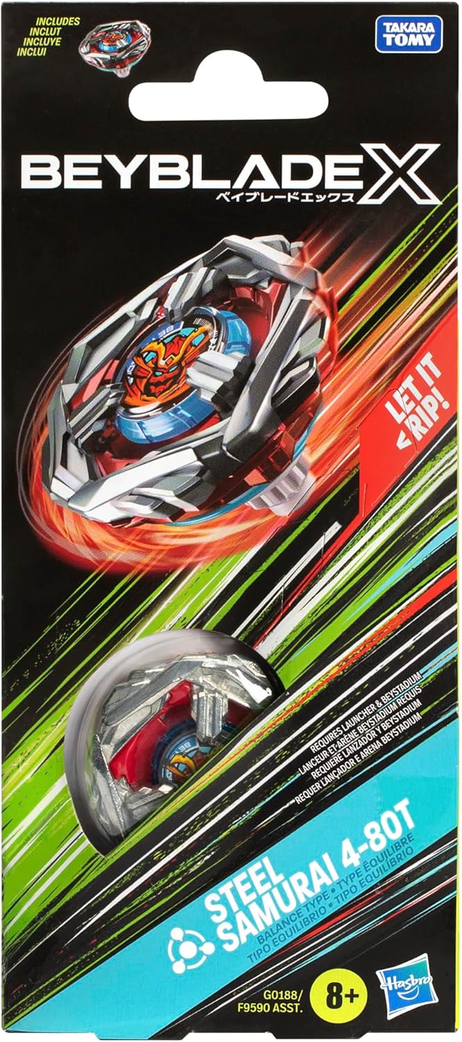 Beyblade X Booster Pack – G0188 – Kreisel Stahl Samurai 4-80T