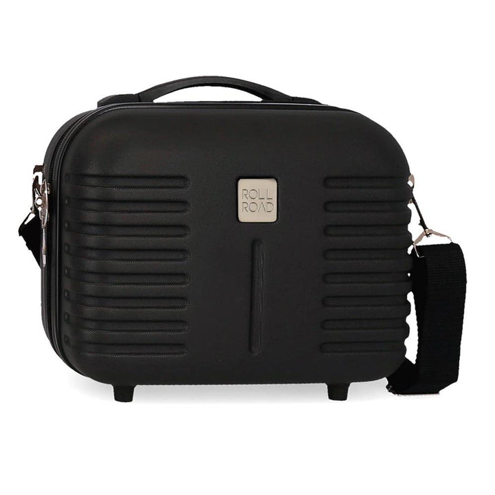 Roll Road India Anpassungsfähiger Schönheitsfall Schwarz 29x21x15 cms ABS, Schwarz