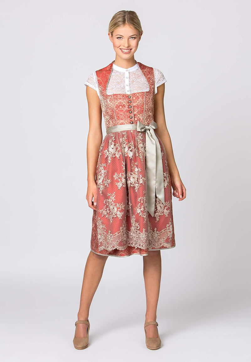 Stockerpoint Damen Dirndl Odina Kleid für besondere Anlässe 30 Rot, 30 Rot