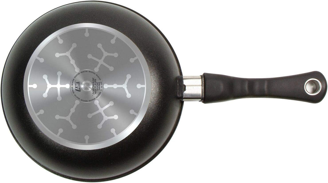 AMT Gastroguss Sauteuse/kleiner Wok, 24 cm Ø, 6 cm hoch, abnehmbarer Stiel, induktionsgeeignet, Lota