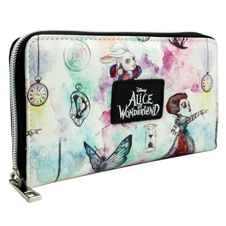 Alice In Wonderland Through The Looking Glass Portemonnaie Clutch Münzfach & Kartenhalter, Weiss
