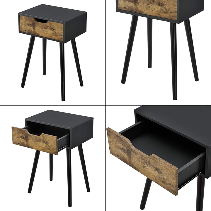[en.casa] Beistelltisch Östersund Wohnzimmertisch 60 x 40 x 30 cm Nachttisch Flurtisch Telefontisch