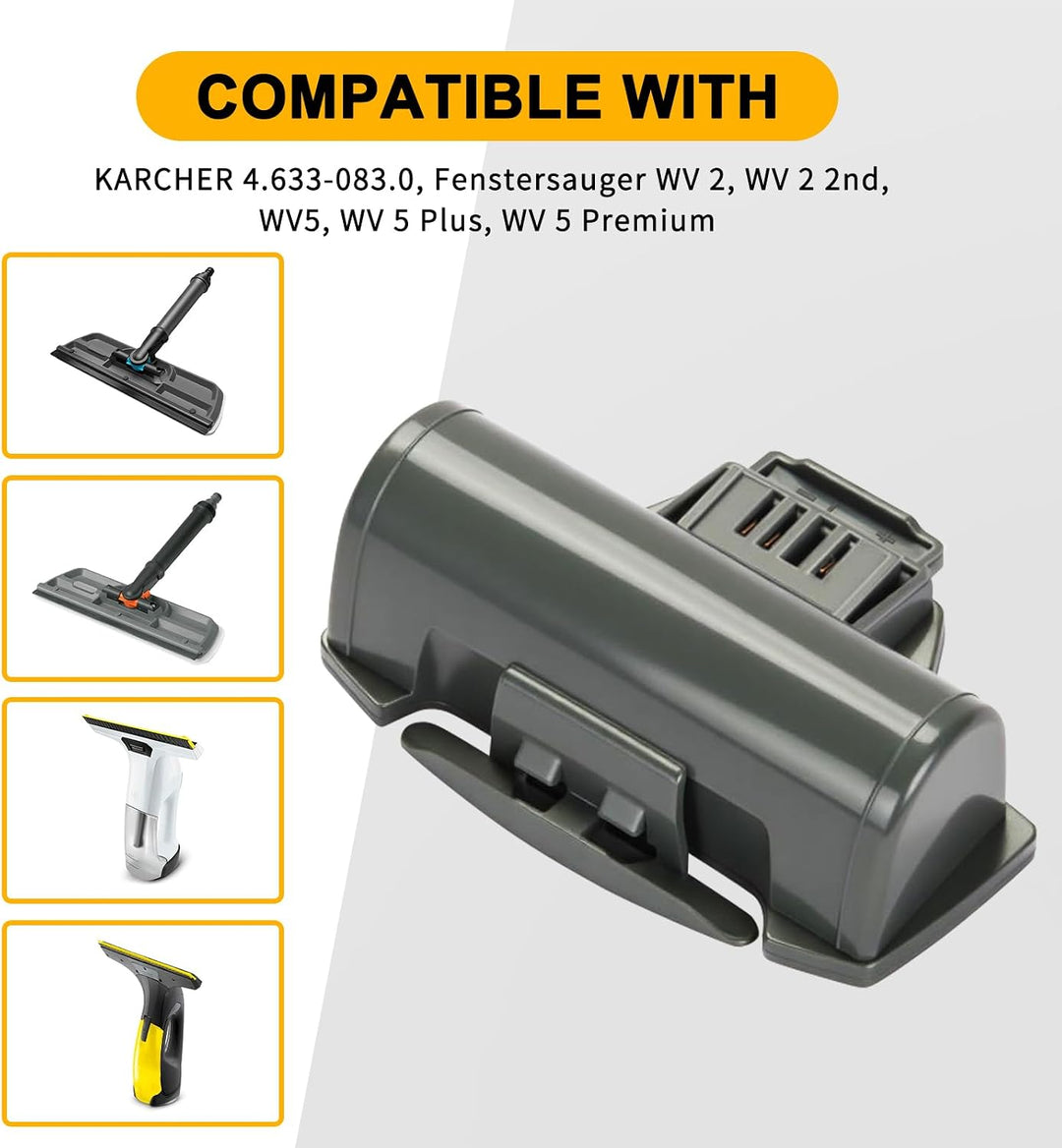 3.7V Akku für KARCHER 4.633-083.0,WV 2,WV 2 2nd,WV5,WV 5 Plus | für Fenstersauger KARCHER 2.633-123.