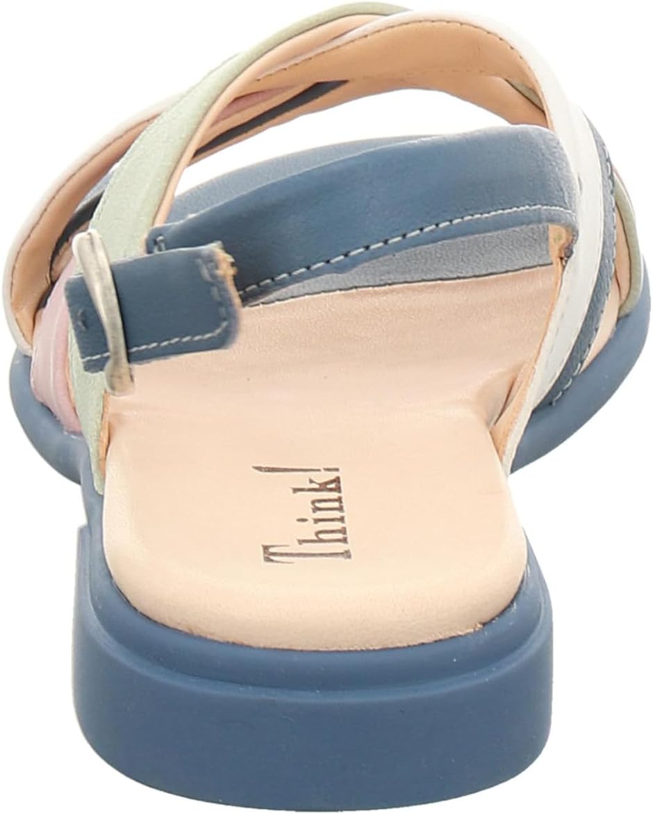 Think! Damen Chromfrei Gegerbte Nachhaltige Riemchen KAMAA Sandale 41 EU 8000 Denim Kombi, 41 EU 800