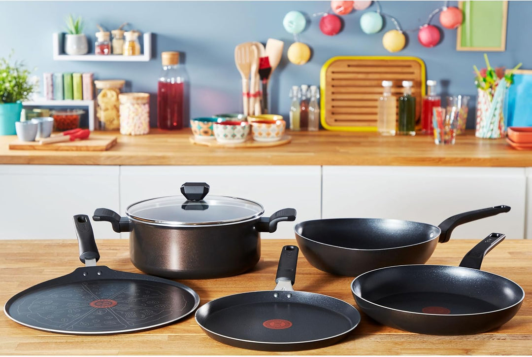 Tefal B5553733 Easy Cook & Clean Schmorpfanne 28 cm, Antihaftbeschichtung, Thermo-Signal Temperaturi