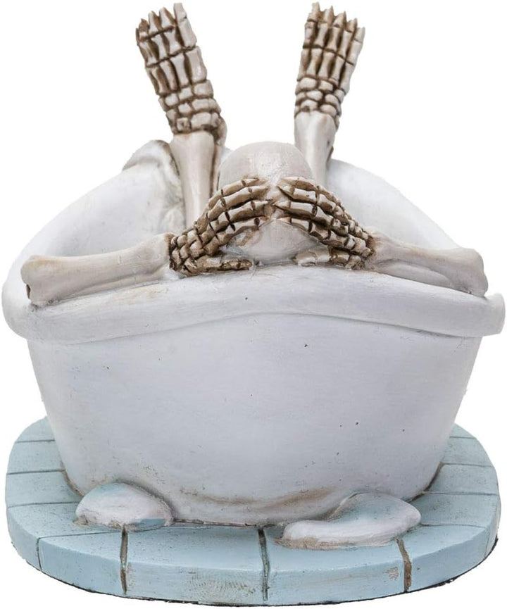 Skelett Figur in Badewanne 12 cm - Witziges Geschenk Gothic Fantasy Deko Totenkopf