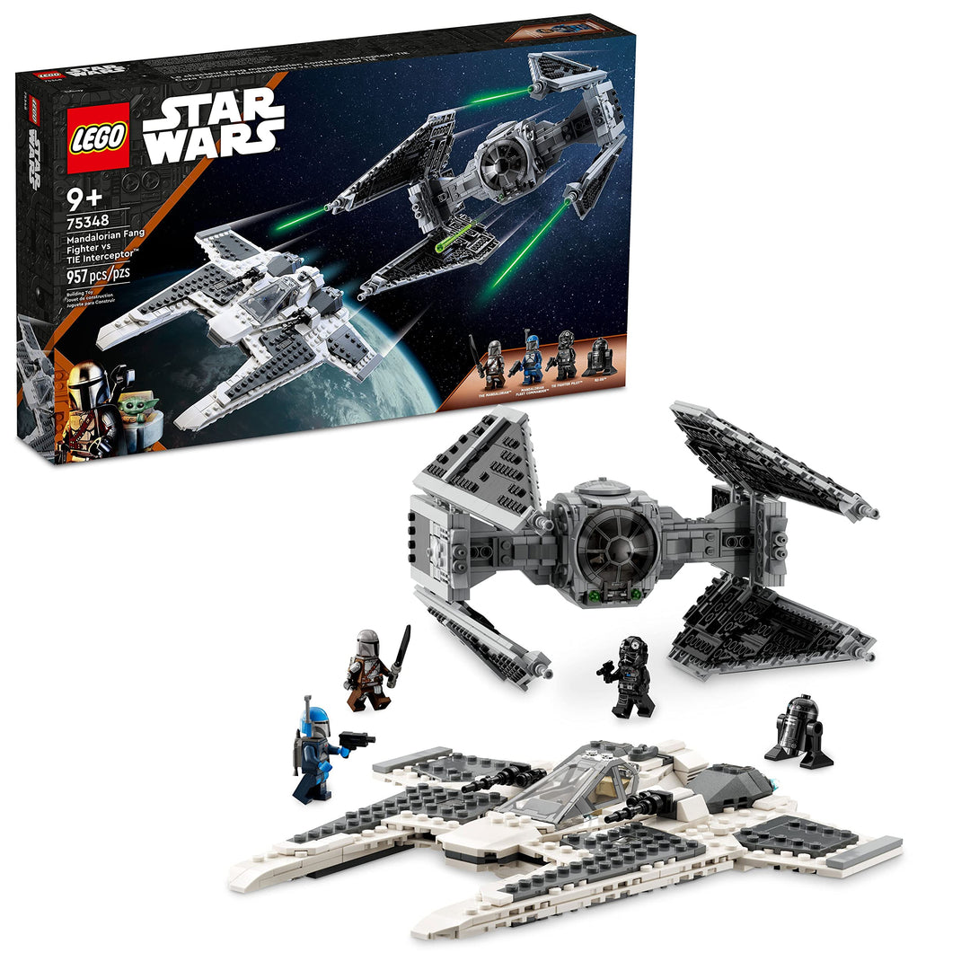 Lego Star Wars Mandalorian Fang Fighter vs. TIE Interceptor 75348 Building Toy Set, Perfect Star War