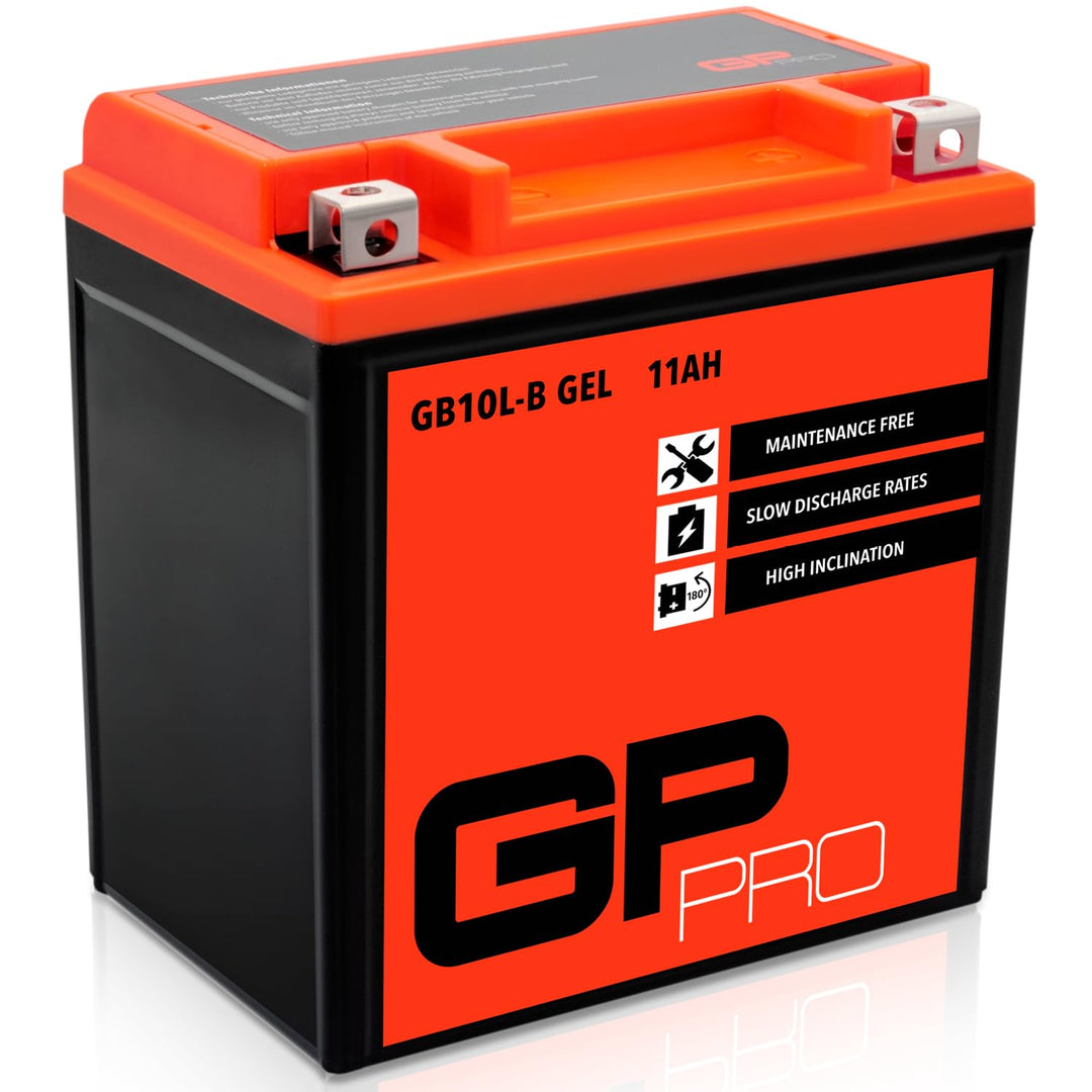 GP-PRO GB10L-B 12V 11Ah GEL-Batterie (Kompatibel mit YB10L-B / YB10L-B2) (Wartungsfrei &amp; Versiegelt)