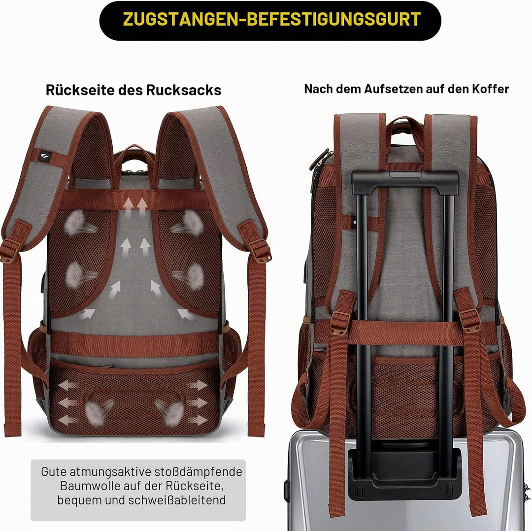 Tzowla Canvas Laptop Rucksack aus Segeltuch,Reise Backpack Tasche Herren und Damen,Arbeit Reiserucks