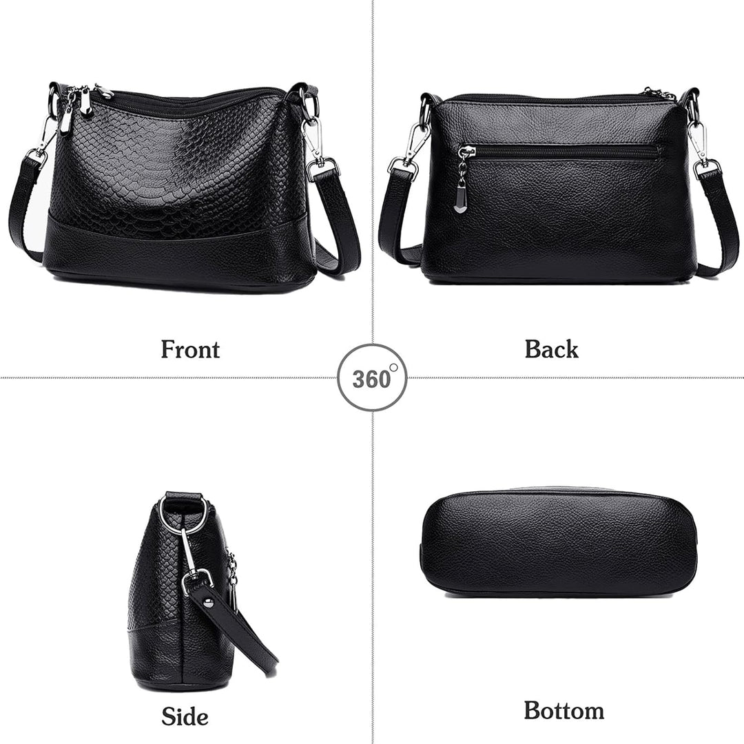 EINYNIUER Damen Umhängetasche Kleine - Krokodilmuster Crossbody Bag - weiche Haut Schultertasche Abe