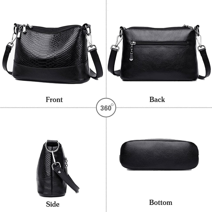 EINYNIUER Damen Umhängetasche Kleine - Krokodilmuster Crossbody Bag - weiche Haut Schultertasche Abe