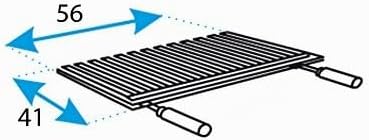 Imex El Zorro 71407, Grill mit Rost, Edelstahl 60 x 43 x 33 cm, schwarz, Edelstahl