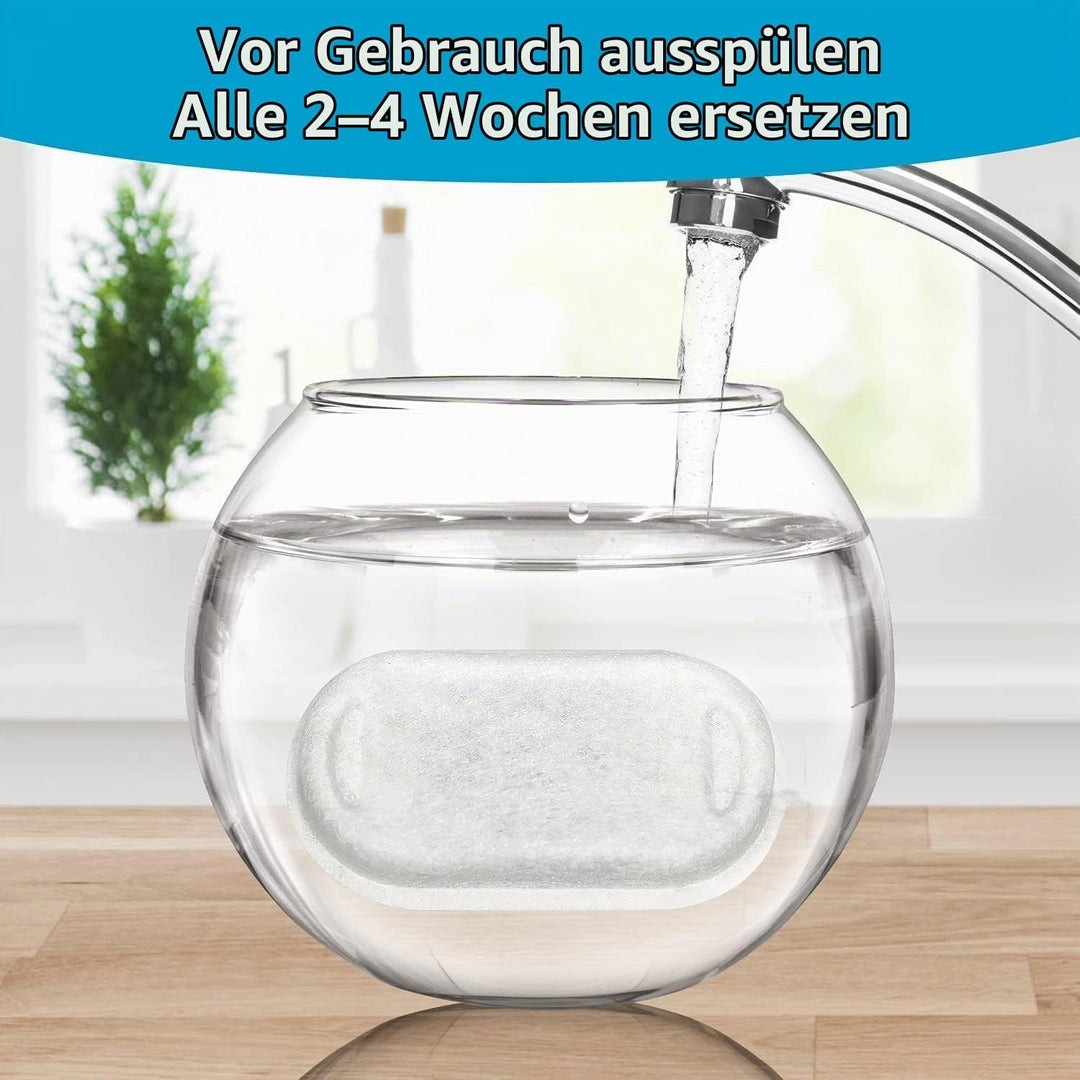 Katzenbrunnen Filter, Vindox 16 Stück Ersatzfilter mit Aktivkohle Kohlefilter für 2L/3.2L/4L Edelsta