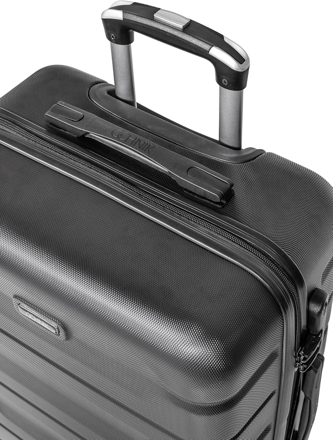 OCHNIK Handgepäck Kabinenkoffer | Farbe: Schwarz | Grösse: S | 56x37x23 cm | Reise-Koffer mit 4 Roll