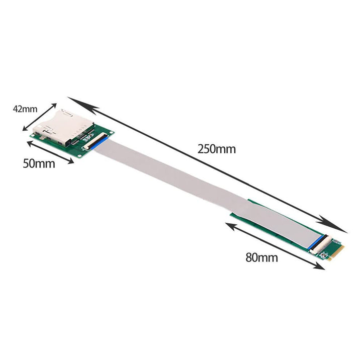 xiwai NGFF M.2 NVMe Câble d'extension de carte mère vers CF Express M2 M-Key pour CFE Type-B Support