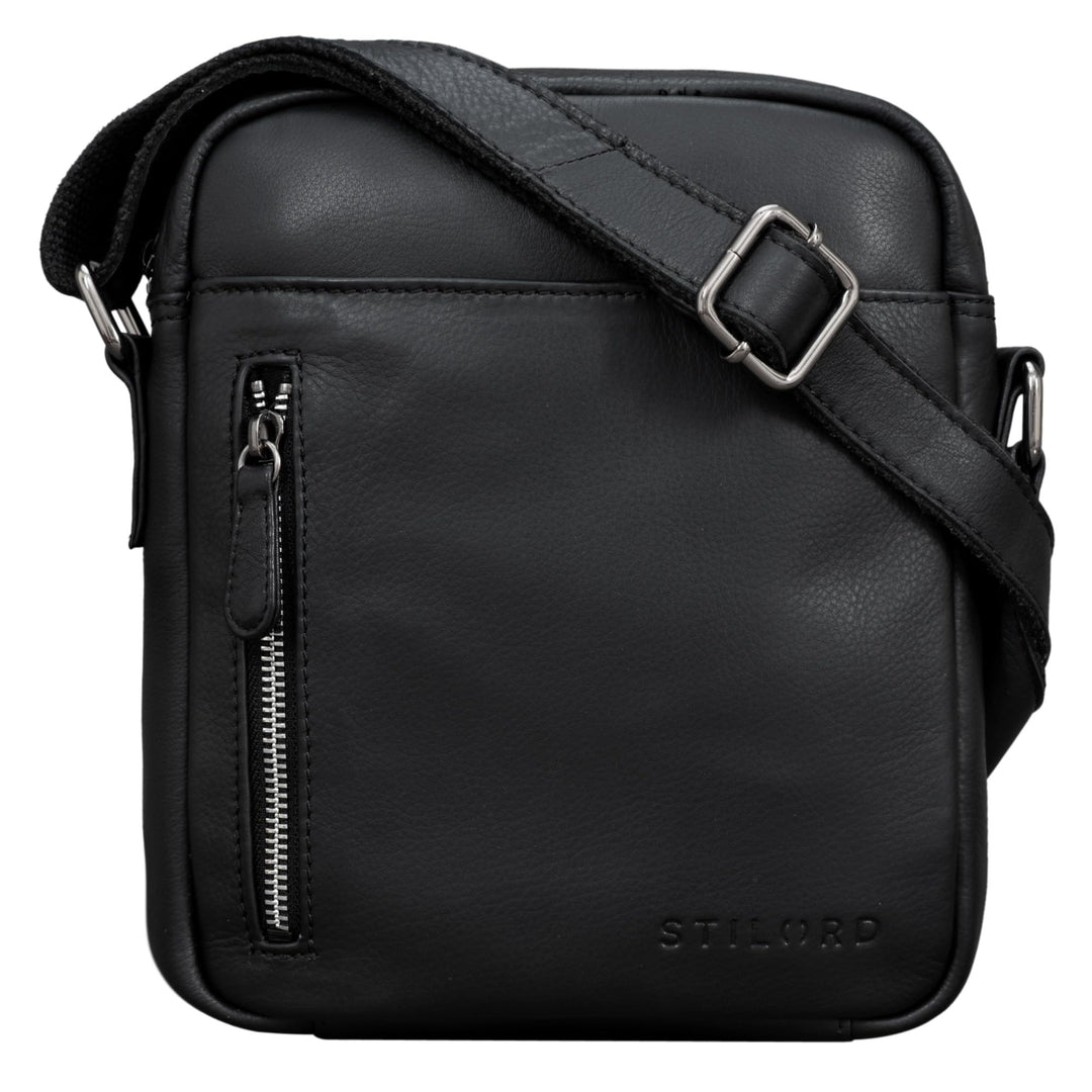 STILORD 'Kennedy' Kleine Umhängetasche Echtleder Vintage Messenger Bag Ledertasche für 8,4 Zoll Tabl
