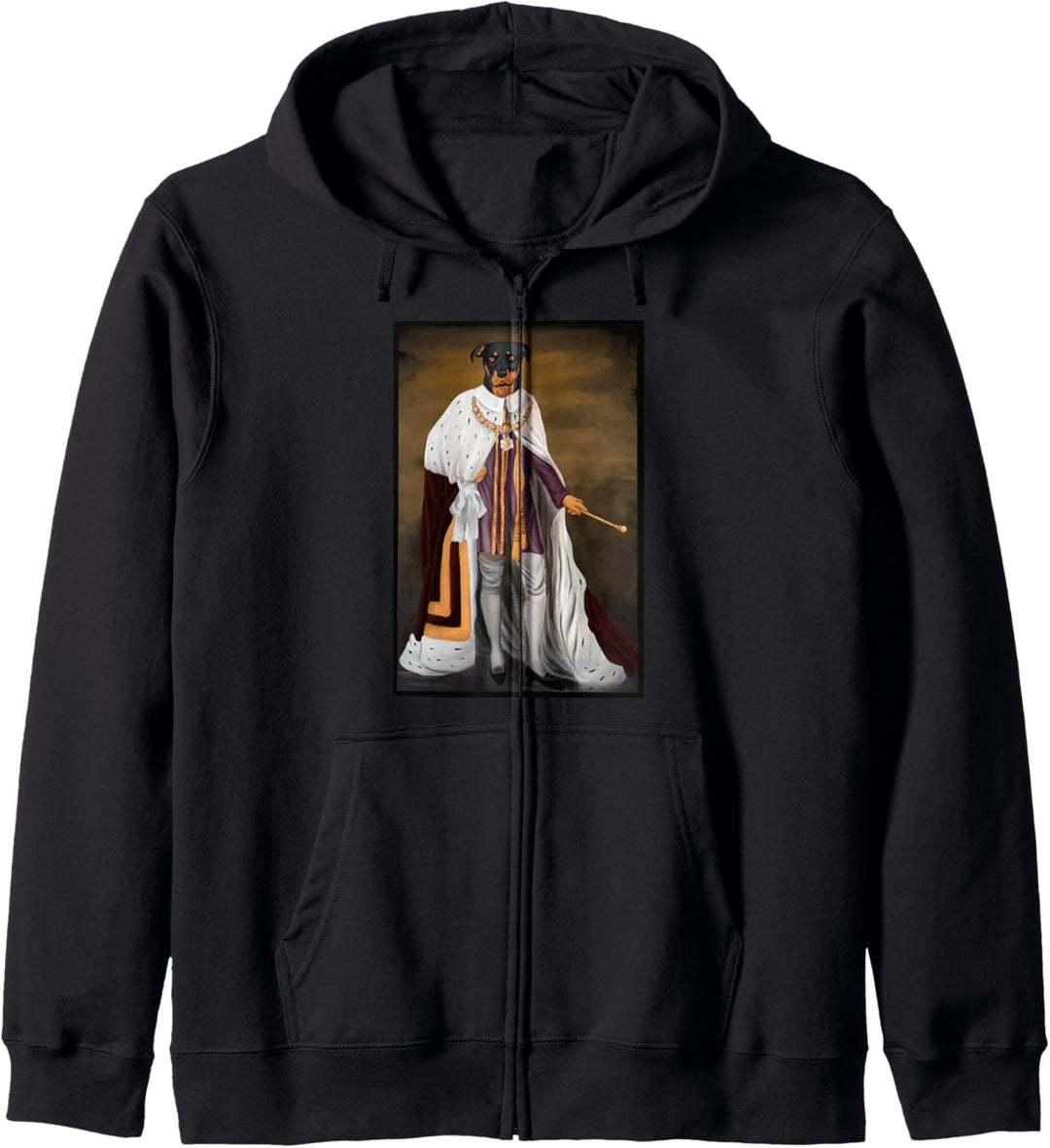 Royalty Dog King Royal Malerei Haustier Lustig Kapuzenjacke
