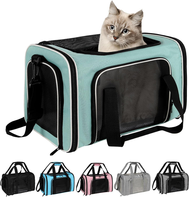 Tragetasche für Katzen und Hunde für kleine und mittelgrosse Haustiere bis zu 15 kg, Katzentasche, w
