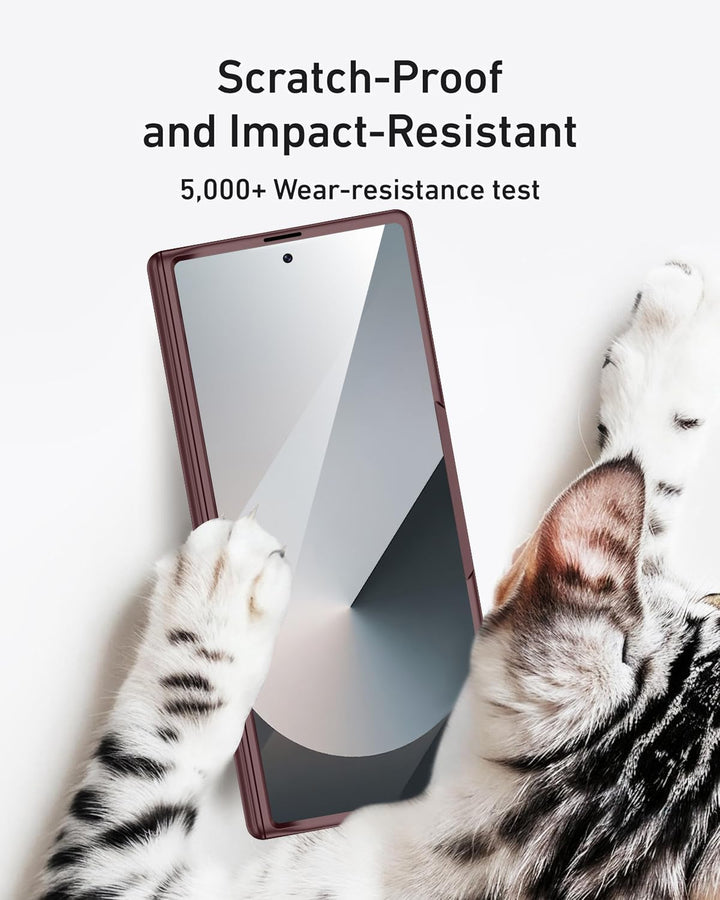 Miimall Kompatibel mit Samsung Galaxy Z Fold 7 Hülle mit Displayschutz Anti-SPY, [Magnetischer Schar