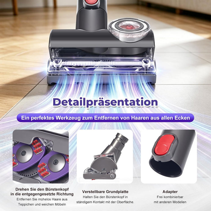 Tangle-free Mini Turbinendüse für Dyson V6 V7 V8 V10 V11 V15 SV22 DC59 DC62 DC77 UP17 Staubsauger Tu