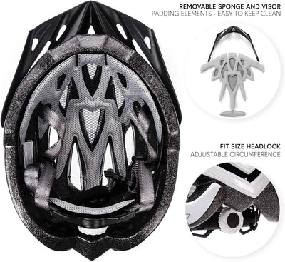 meteor® Fahrradhelm GRUVER Herren Damen Kinder-Helm MTB rollerhelm mädchen kinderfahrradhelm für Dow