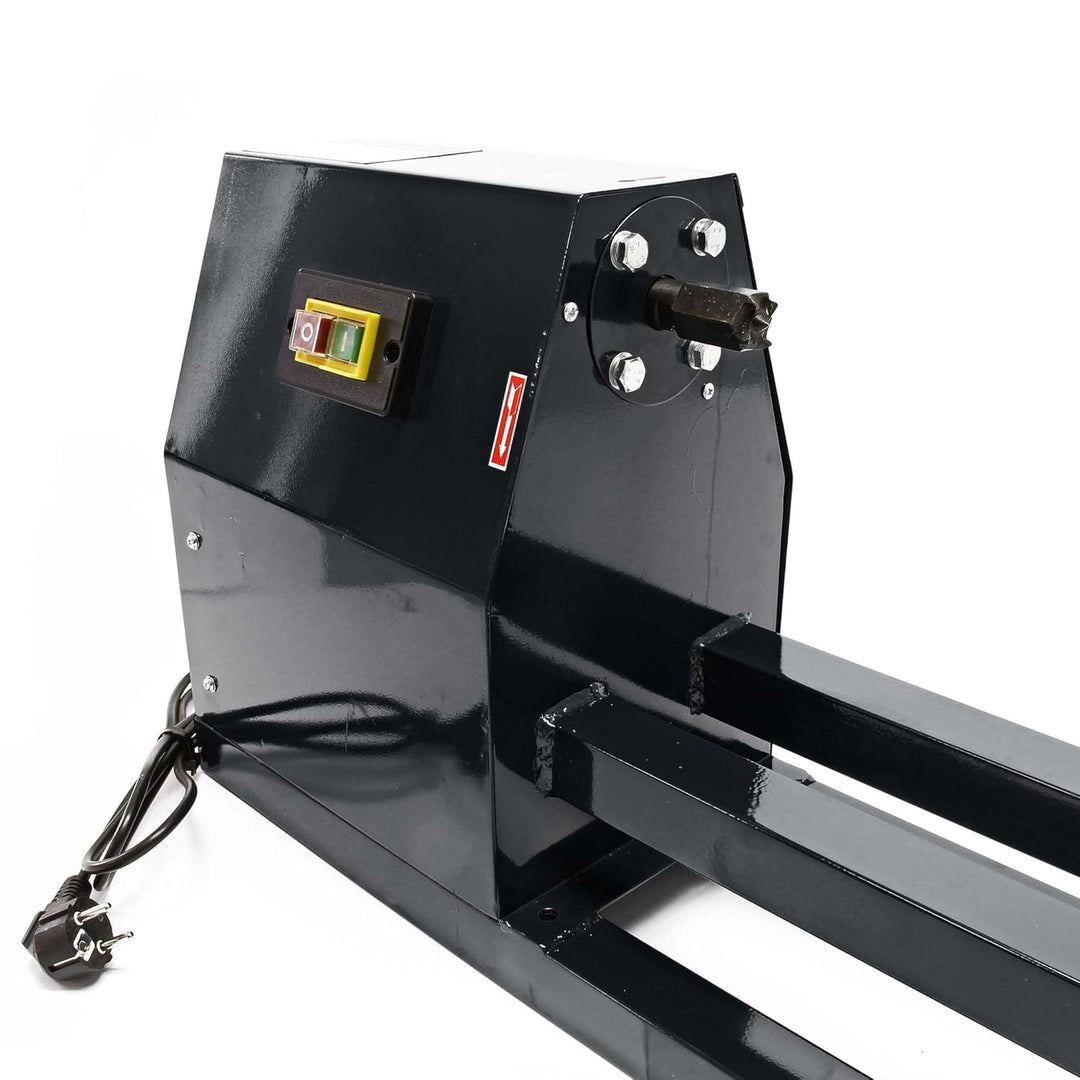 Wiltec Drechselbank 400 W mit verstellbarem Reitbock, Drechselmaschine mit Planscheibe u. Sicherheit